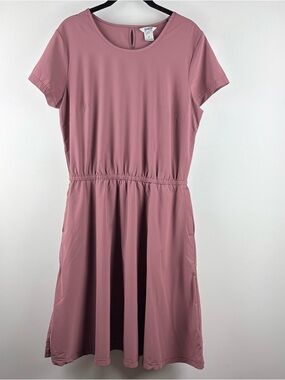 Duluth Trading Company Women's Rose Mauve Midi Dress XS Outdoor Hiking Gardening